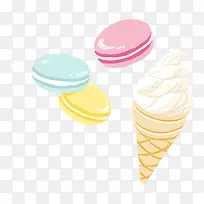 彩色马卡龙食物元素-空若网 彩色马卡龙食物元素-空若网