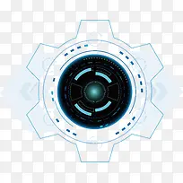 蓝色矢量科技按钮-空若网 蓝色矢量科技按钮-空若网