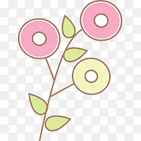 卡通手绘粉红花朵-空若网 卡通手绘粉红花朵-空若网