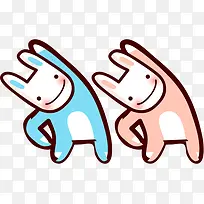 可爱兔子卡通热身-空若网 可爱兔子卡通热身-空若网