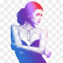 美女 波点 炫彩元素-空若网 美女 波点 炫彩元素-空若网