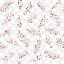 水彩树枝平铺图案-空若网 水彩树枝平铺图案-空若网