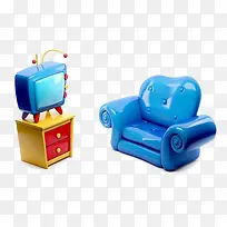 卡通沙发电视素材-空若网 卡通沙发电视素材-空若网