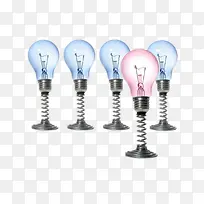 蓝紫色立体电器弹簧灯泡产品实物-空若网 蓝紫色立体电器弹簧灯泡产品实物-空若网