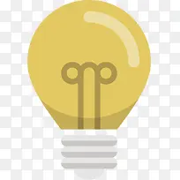 矢量图黄色电灯泡-空若网 矢量图黄色电灯泡-空若网