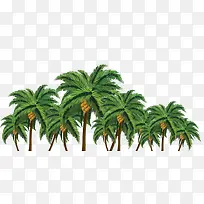 手绘椰子树素材-空若网 手绘椰子树素材-空若网
