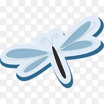 对称的浅蓝色长臂蜻蜓-空若网 对称的浅蓝色长臂蜻蜓-空若网