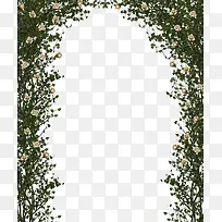 浅粉花丛边框-空若网 浅粉花丛边框-空若网