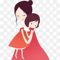 母亲节卡通手绘插画-空若网 母亲节卡通手绘插画-空若网