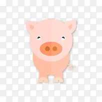 卡通矢量阴影小猪免抠素材-空若网 卡通矢量阴影小猪免抠素材-空若网