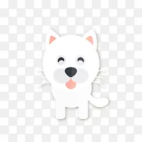 卡通矢量阴影小猫免抠素材-空若网 卡通矢量阴影小猫免抠素材-空若网