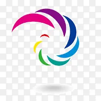 手绘色块旋转创意图形-空若网 手绘色块旋转创意图形-空若网