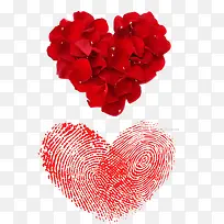 玫瑰花片爱心卡-空若网 玫瑰花片爱心卡-空若网