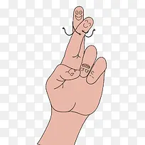 卡通手绘可爱双手比心-空若网 卡通手绘可爱双手比心-空若网