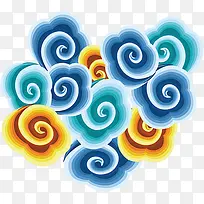中国风多彩祥云云朵-空若网 中国风多彩祥云云朵-空若网