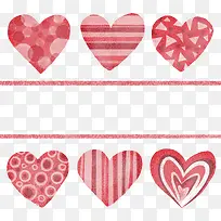 红色水彩爱心标题框-空若网 红色水彩爱心标题框-空若网