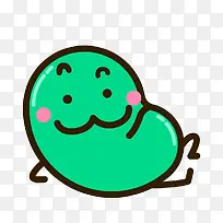 卡通绿色豆豆-空若网 卡通绿色豆豆-空若网