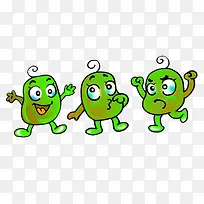 三只卡通绿豆-空若网 三只卡通绿豆-空若网
