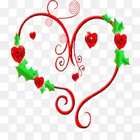 心形树枝花圈免扣素材-空若网 心形树枝花圈免扣素材-空若网