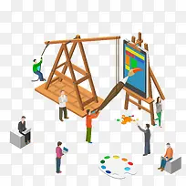 ��ͨС�˷����滭ɫ���ز�-������