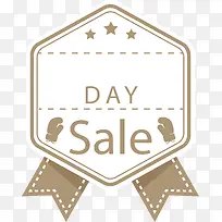 节日复古六边形促销标签-空若网 节日复古六边形促销标签-空若网