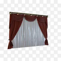 复古红白色帘布-空若网 复古红白色帘布-空若网