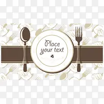 餐具桌布矢量-空若网 餐具桌布矢量-空若网