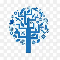 蓝色科技PPT图表图标-空若网 蓝色科技PPT图表图标-空若网