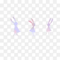 彩色渐变扁平兔子-空若网 彩色渐变扁平兔子-空若网