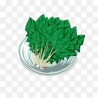 一碟新鲜的菠菜设计-空若网 一碟新鲜的菠菜设计-空若网