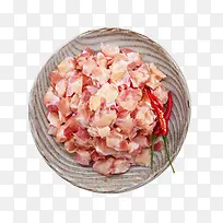 一碟切好的生鸡肉-空若网 一碟切好的生鸡肉-空若网