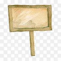 水彩木质路牌图案-空若网 水彩木质路牌图案-空若网