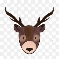 手绘鹿头PNG下载-空若网 手绘鹿头PNG下载-空若网