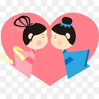 卡通手绘恩爱情人节爱心-空若网 卡通手绘恩爱情人节爱心-空若网