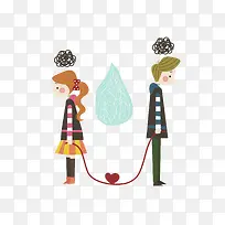 手绘生气的恋人-空若网 手绘生气的恋人-空若网