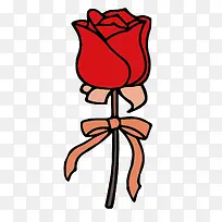 一只红色的玫瑰花设计素材-空若网 一只红色的玫瑰花设计素材-空若网
