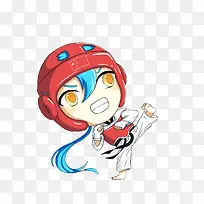 卡通搏击女孩素材-空若网 卡通搏击女孩素材-空若网