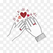 手绘手和心-空若网 手绘手和心-空若网