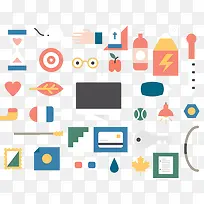 创意扁平图形组合-空若网 创意扁平图形组合-空若网