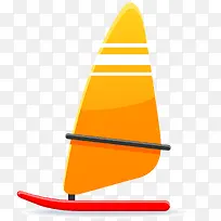 卡通橙色的帆船设计-空若网 卡通橙色的帆船设计-空若网
