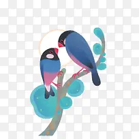 矢量两只鸟-空若网 矢量两只鸟-空若网