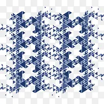 蓝色三角形几何花纹-空若网 蓝色三角形几何花纹-空若网