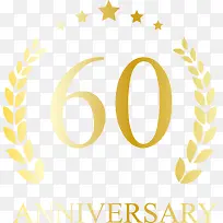 金色60数字png图-空若网 金色60数字png图-空若网