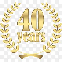 金色数字40矢量图-空若网 金色数字40矢量图-空若网