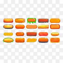 多款长方形条形按钮矢量图案-空若网 多款长方形条形按钮矢量图案-空若网