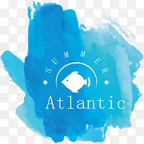 水彩夏季旅行标签-空若网 水彩夏季旅行标签-空若网