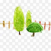 手绘卡通树木-空若网 手绘卡通树木-空若网