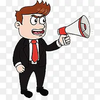 卡通手绘人物喇叭-空若网 卡通手绘人物喇叭-空若网