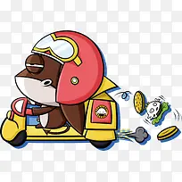 矢量动画风格外卖小哥-空若网 矢量动画风格外卖小哥-空若网