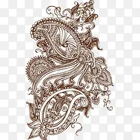 棕色植物图腾-空若网 棕色植物图腾-空若网